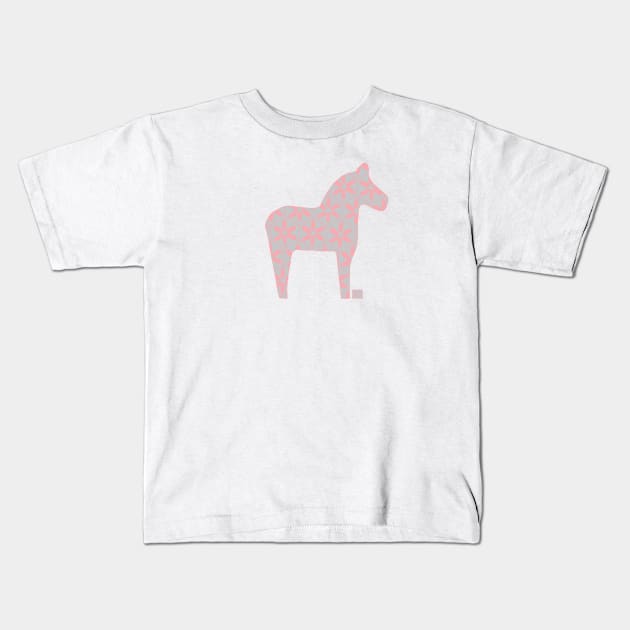 SCANDINAVIAN GEOMETRIC STYLE HORSE Kids T-Shirt by Shall1983